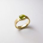 Jana Schmidt: Ring, Gelbgold, Turmalin grün